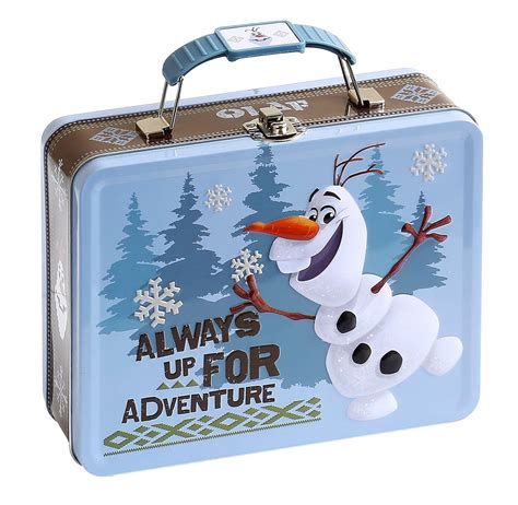 olaf metal lunch box|(2 Pack) Disney Frozen Elsa, Anna & Olaf Tin Metal Lunch Box.